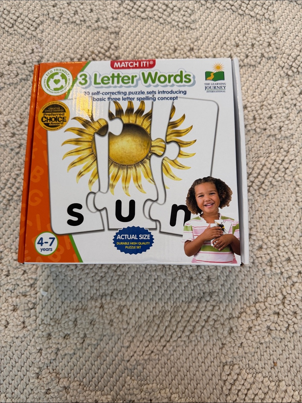 Match 3 Letter Words Learning puzzles